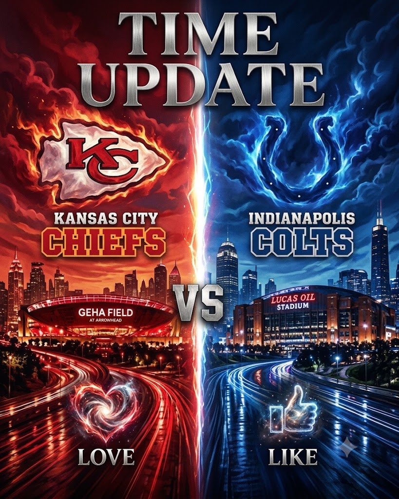 SCHEDULE UPDATE: KANSAS CITY CHIEFS VS. INDIANAPOLIS COLTS — TIME CHANGE NOTICE