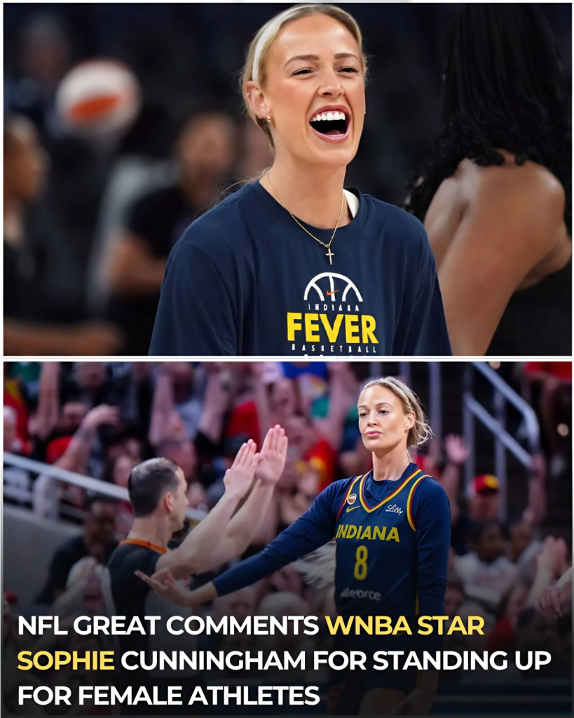 NFL Hall of Famer Brian Urlacher says he isn’t usually a WNBA fan, but Indiana Fever guard Sophie Cunningham has earned his respect. Urlacher praised Cunningham for standing firm on her beliefs regarding women’s sports, despite facing backlash.