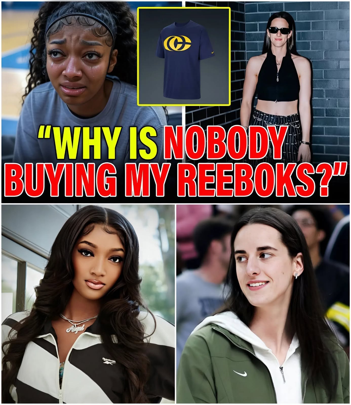 ANGEL REESE “FROZE” WHEN SHE SAW CAITLIN CLARK’S NEW NIKE MERCH? THE VIRAL STORY IS EXPLODING — BUT THE REAL MARKETING BATTLE IS BIGGER THAN ONE SUPPOSED FIVE-WORD RESPONSE.