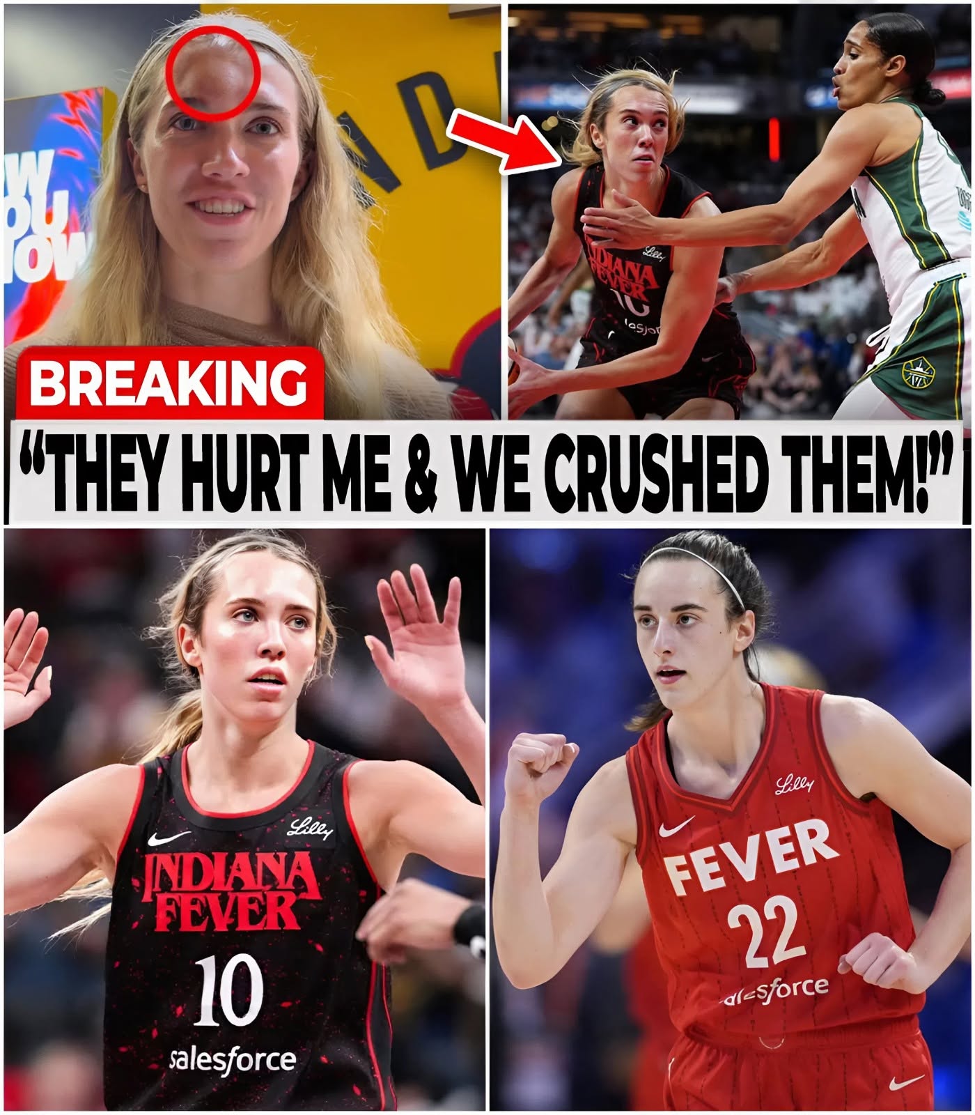 “SHE TOOK THE HIT — AND THE ARENA FROZE.”