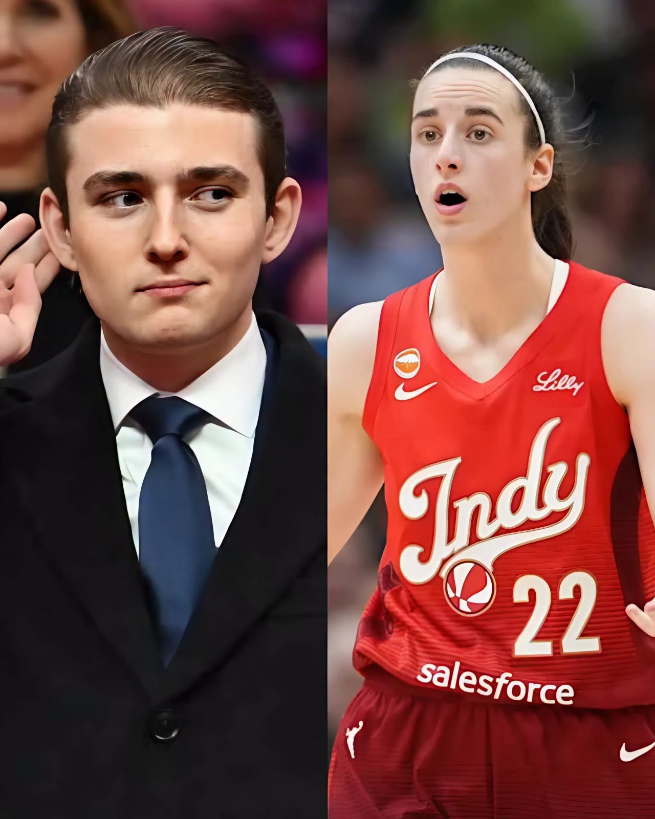 BARRON TRUMP DISMISSED CAITLIN CLARK AS “JUST A BASKETBALL PLAYER” — BUT HER RESPONSE SILENCED THE ROOM.