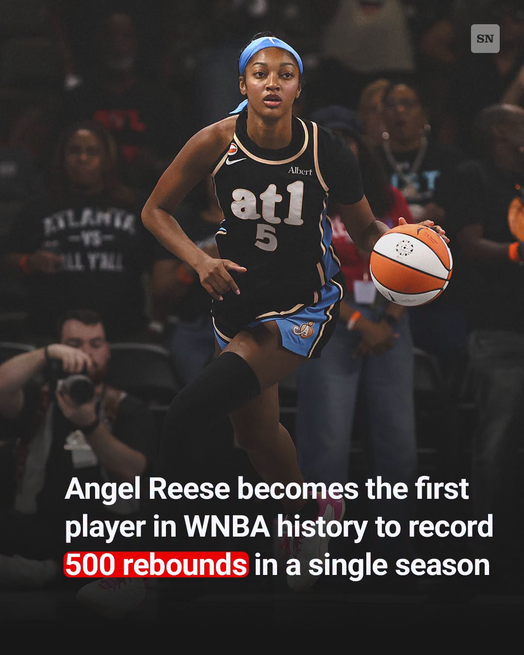 Angel Reese has etched her name in history by becoming the first player in WNBA history to record 500 rebounds in a single season 👏.