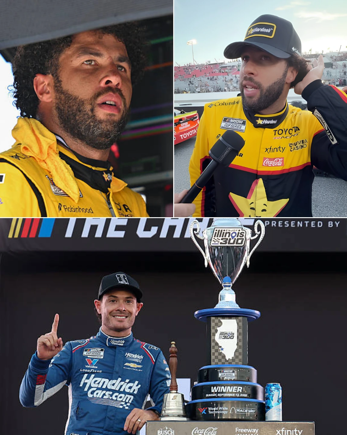 Bubba Wallace blamed Kyle Larson for a late-race incident that ruined his finish