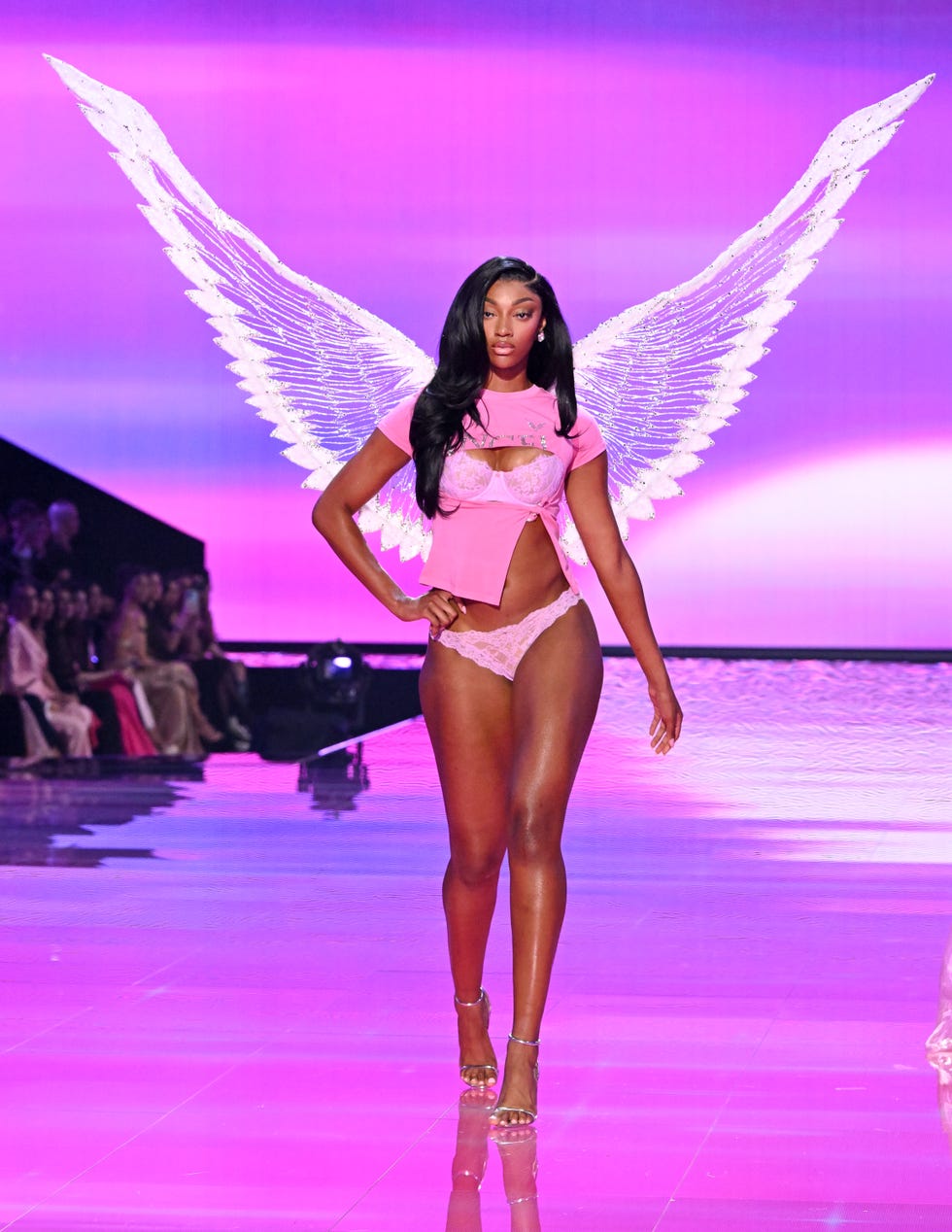 Angel Reese Is a Vision in Pink at the Victoria's Secret Fashion Show 2025