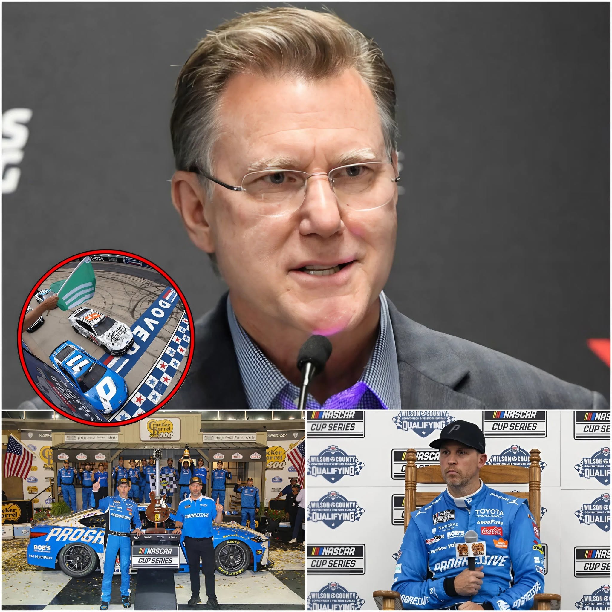 π¨ OFFICIAL NASCAR PENALTY: DENNY HAMLIN’S NASHVILLE VICTORY SPARKS CONTROVERSY AFTER EARLY-RACE VIOLATION β WAS THE CRACKER BARREL 400 WIN LEGITIMATE? ππ₯