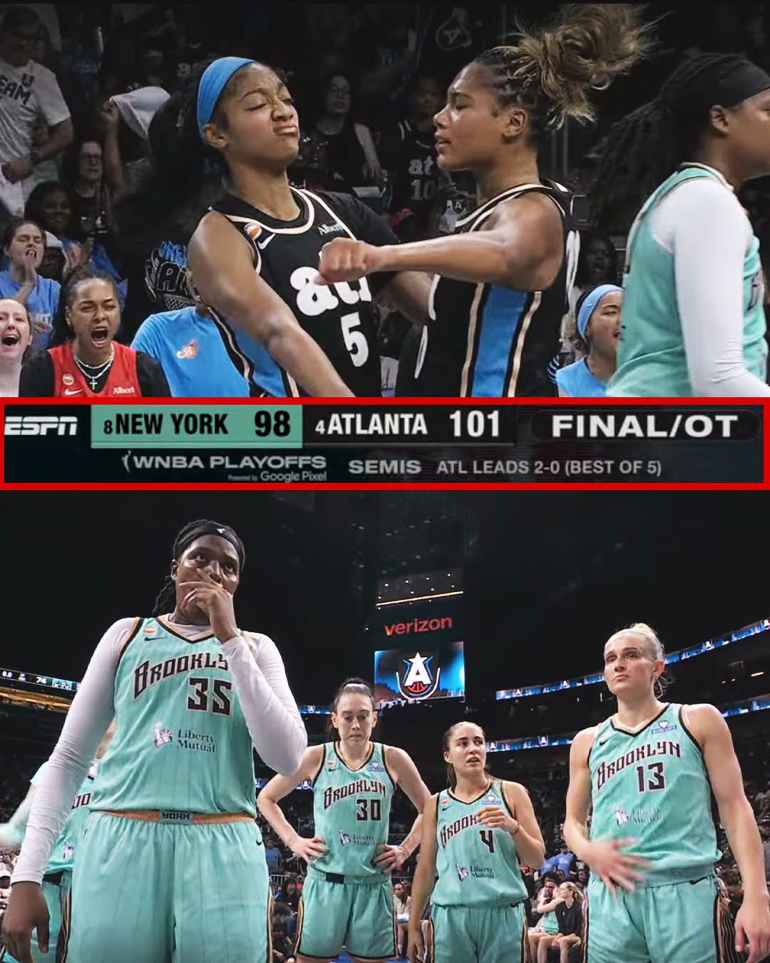 🚨🏀 ANGEL REESE MAKES 2 CLUTCH FTs IN OT TO SEAL THE GAME FOR ATLANTA 😤 — THE DREAM ARE ONE WIN AWAY FROM THEIR FIRST WNBA FINALS APPEARANCE IN 13 YEARS‼️